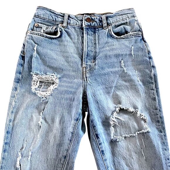 BDG High Rise Slim Straight Distressed Jeans - Picture 3 of 8